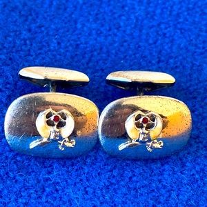 Simmons Daughters of the Nile Masonic sterling silver cuff links